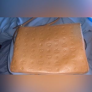 Authentic MCM Used Cognac Crossbody